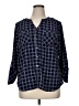 Notations Plaid Blue 3/4 Sleeve Blouse Size XL - photo 1