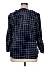 Notations Plaid Blue 3/4 Sleeve Blouse Size XL - photo 2