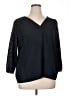 Ann Taylor Factory 100% Polyester Black 3/4 Sleeve Blouse Size XL - photo 1