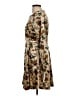 Zara Basic 100% Polyester Print Tan Casual Dress Size L - photo 5