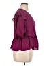 Express 100% Polyester Burgundy Short Sleeve Blouse Size XL - photo 4