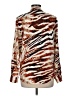 Calvin Klein 100% Polyester Animal Print Brown Long Sleeve Blouse Size M - photo 2