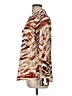 Calvin Klein 100% Polyester Animal Print Brown Long Sleeve Blouse Size M - photo 5