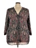 a.n.a. A New Approach 100% Polyester Burgundy Kimono Size 3X - photo 1