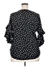 C'est La Vie Polka Dots Black 3/4 Sleeve Blouse Size 2X (estimated) - photo 2