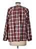 Old Navy Plaid Red Long Sleeve Blouse Size L - photo 2