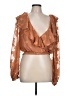 Lovecolette Brown 3/4 Sleeve Blouse Size L - photo 1