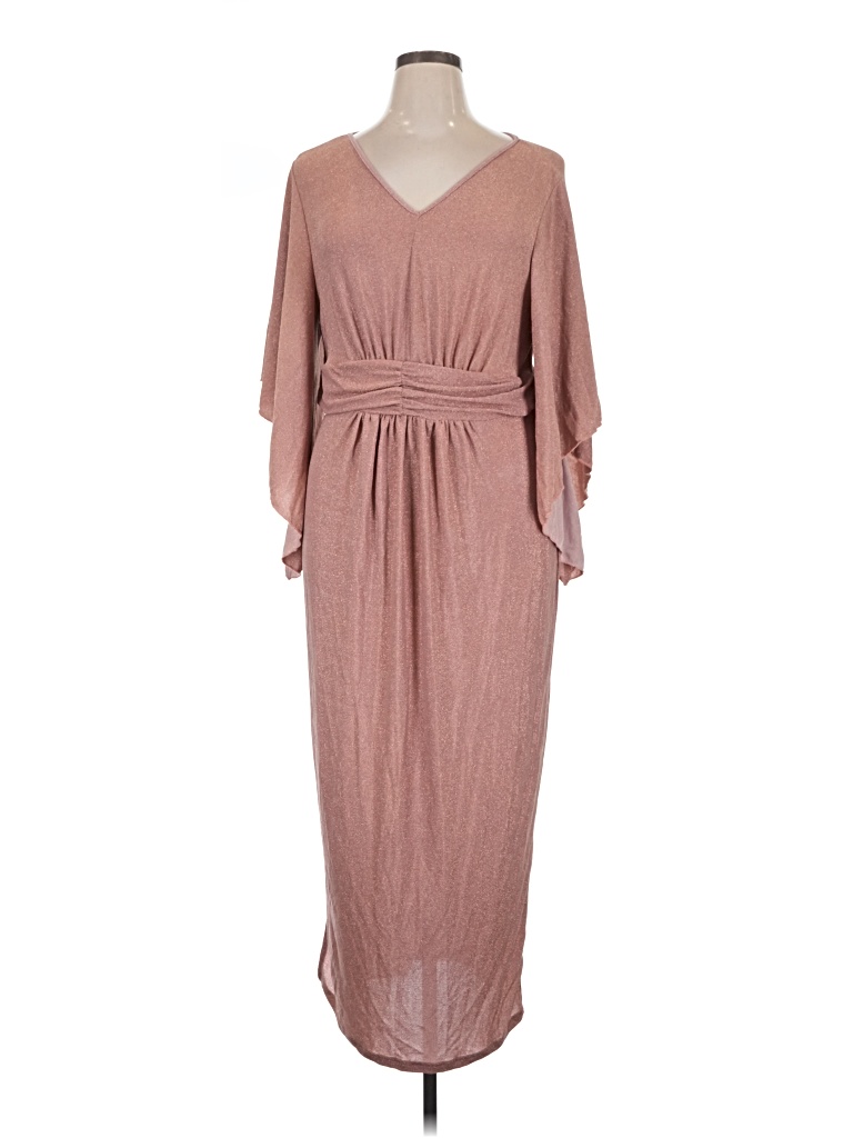 Pre-owned Shein Curve Casual Dress In Brown