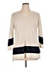 Talbots 100% Linen Stripes Ivory Pullover Sweater Size XL - photo 1