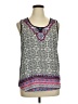 Signature Studio 100% Polyester Gray Sleeveless Blouse Size L - photo 1