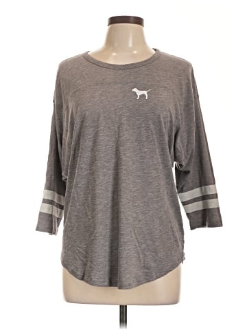 Victoria's Secret Pink 3/4 Sleeve T-Shirt (view 1)