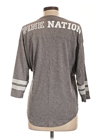 Victoria's Secret Pink 3/4 Sleeve T-Shirt (view 2)