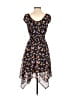 No Boundaries 100% Polyester Floral Black Cocktail Dress Size 1 - photo 2