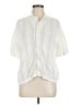 Zara 100% Bamboo Ivory Short Sleeve Blouse Size M - photo 1