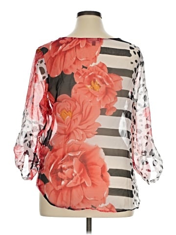 Unique Spectrum 3/4 Sleeve Blouse (view 2)