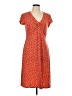 Merona Print Orange Casual Dress Size L - photo 1