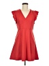 BCBGeneration Solid Red Casual Dress Size 8 - photo 1