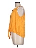 Rose + Olive 100% Rayon Yellow Sleeveless Blouse Size L - photo 5