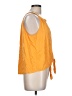 Rose + Olive 100% Rayon Yellow Sleeveless Blouse Size L - photo 4