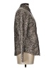Talbots Animal Print Silver Long Sleeve Blouse Size 10 - photo 4