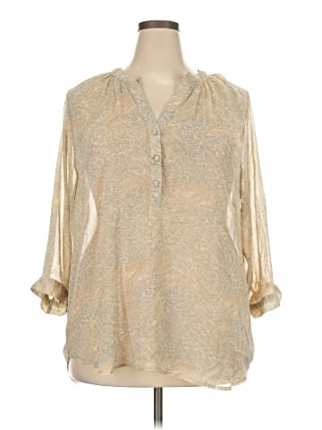Rose + Olive 3/4 Sleeve Blouse (view 1)