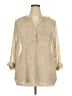 Rose + Olive 100% Polyester Ivory 3/4 Sleeve Blouse Size 2X - photo 1