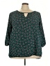 Papermoon 100% Polyester Teal 3/4 Sleeve Blouse Size 3X - photo 1