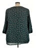 Papermoon 100% Polyester Teal 3/4 Sleeve Blouse Size 3X - photo 2