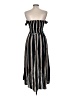 Justify 100% Rayon Stripes Black Casual Dress Size M - photo 2