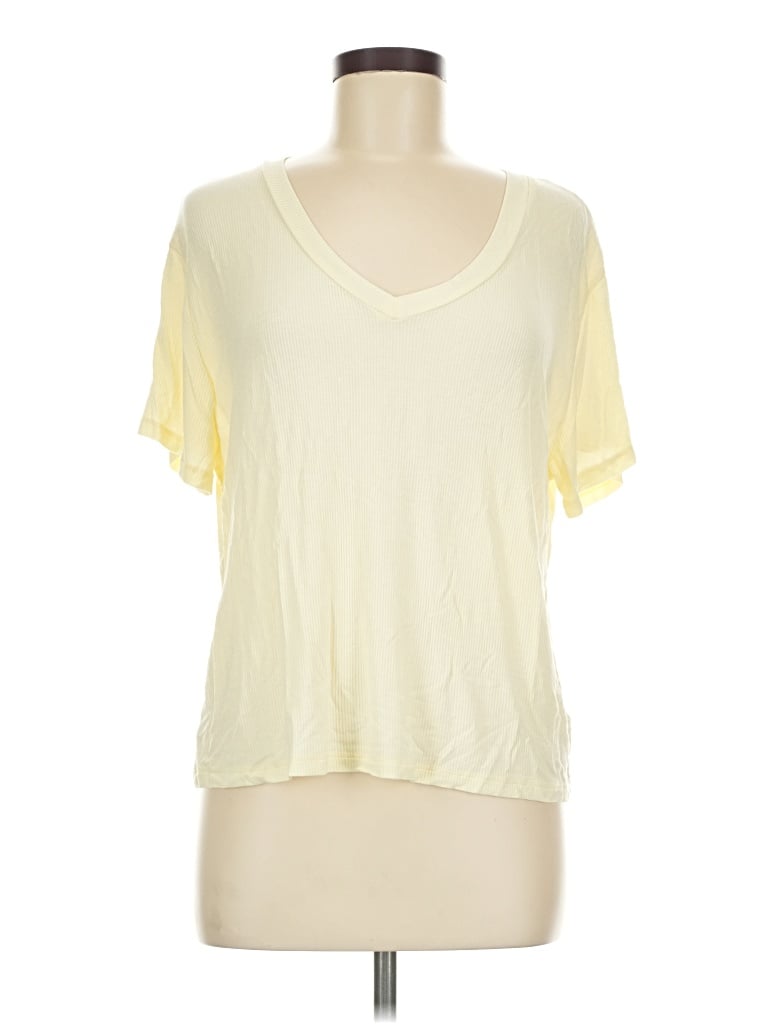 Pre-owned Pink Rose Short Sleeve T-shirt In Yellow