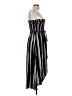 Justify 100% Rayon Stripes Black Casual Dress Size M - photo 4