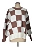 Lillusory Checkered-gingham Brown Pullover Sweater Size L - photo 1