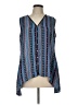 Signature Studio Blue Sleeveless Blouse Size L - photo 1