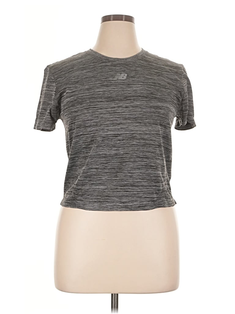 Pre-owned New Balance Active T-shirt In Gray