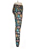 Lularoe Print Teal Leggings Size 1X (Tall & Curvy) - photo 4