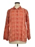 Johnny Was 100% Rayon Paisley Orange Long Sleeve Button-Down Shirt Size L - photo 1