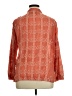Johnny Was 100% Rayon Paisley Orange Long Sleeve Button-Down Shirt Size L - photo 2