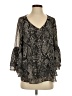 Jennifer Lopez Black 3/4 Sleeve Blouse Size S - photo 1