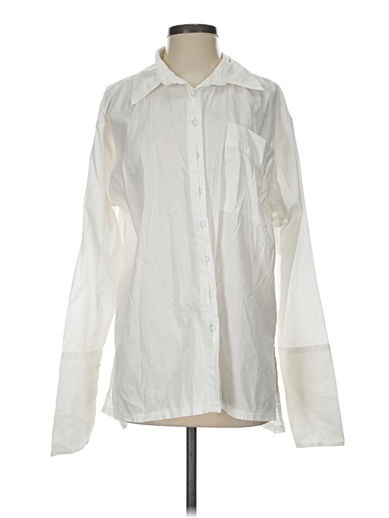 Pre-owned We The Free Long Sleeve Button Down Shirt In Ivory