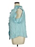 Dylan 100% Rayon Blue Sleeveless Blouse Size L - photo 5