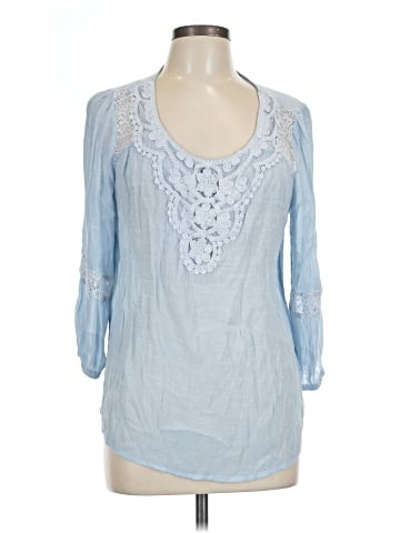 Indigo Rose 3/4 Sleeve Blouse (view 1)