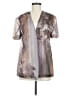 Unbranded 100% Polyester Gray Short Sleeve Blouse Size M - photo 1
