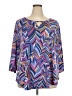 Ruby Rd. Purple 3/4 Sleeve Blouse Size 2X - photo 1