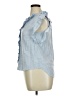Dylan 100% Cotton Blue Sleeveless Button-Down Shirt Size L - photo 5