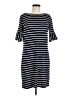 Talbots 100% Cotton Stripes Black Casual Dress Size M - photo 1