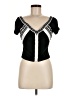 Ecote Aztec Or Tribal Print Black Short Sleeve Top Size M - photo 1