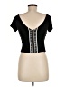 Ecote Aztec Or Tribal Print Black Short Sleeve Top Size M - photo 2