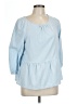 Style&Co 100% Polyester Blue 3/4 Sleeve Blouse Size L - photo 1
