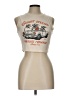 Romwe Tan Sleeveless T-Shirt Size L - photo 1