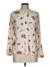 Hinge Floral Ivory Long Sleeve Blouse Size L - photo 1